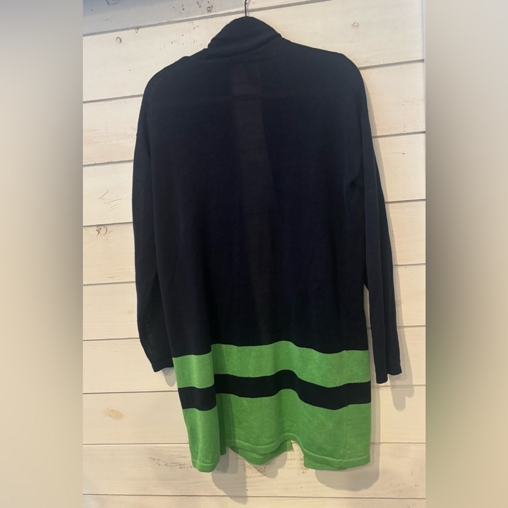 Lauren Ralph Lauren Linen Blend Border Stripe Cardigan
Navy/Green Size Medium - Picture 14 of 16